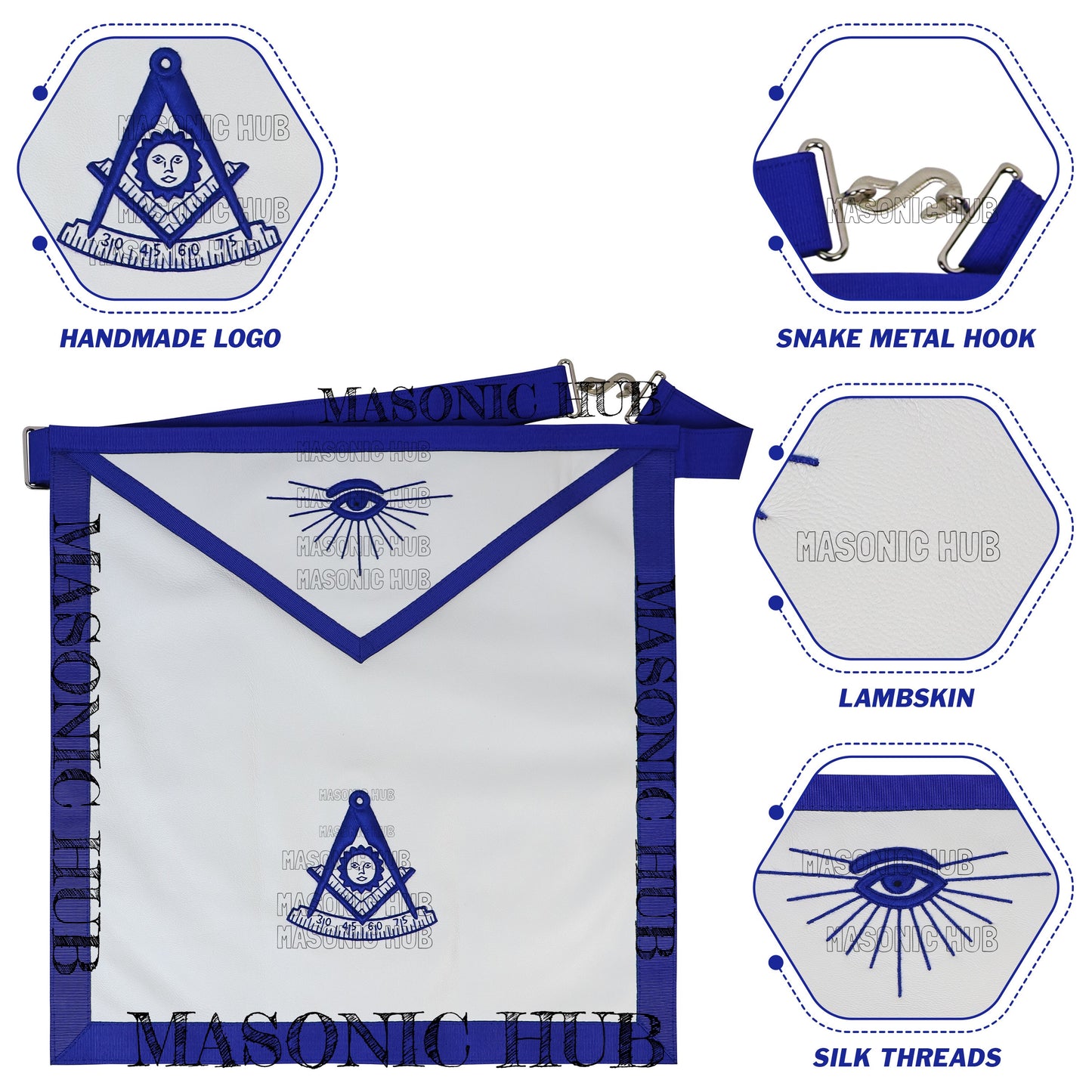 Texas Past Master Masonic Apron