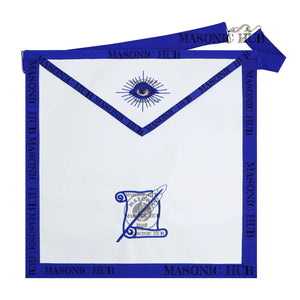 Masonic Historian all seeing eye Apron Texas Regulation Blue Lodge Officer Masonic Hub