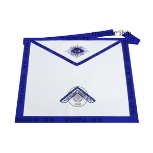 Masonic Worshipful Master All-Seeing Eye Lambskin Apron – Texas Regulation Blue Lodge Officer Masonic Hub
