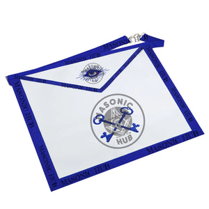 Masonic Treasurer all seeing eye Apron Texas Regulation Blue Lodge Officer Masonic Hub