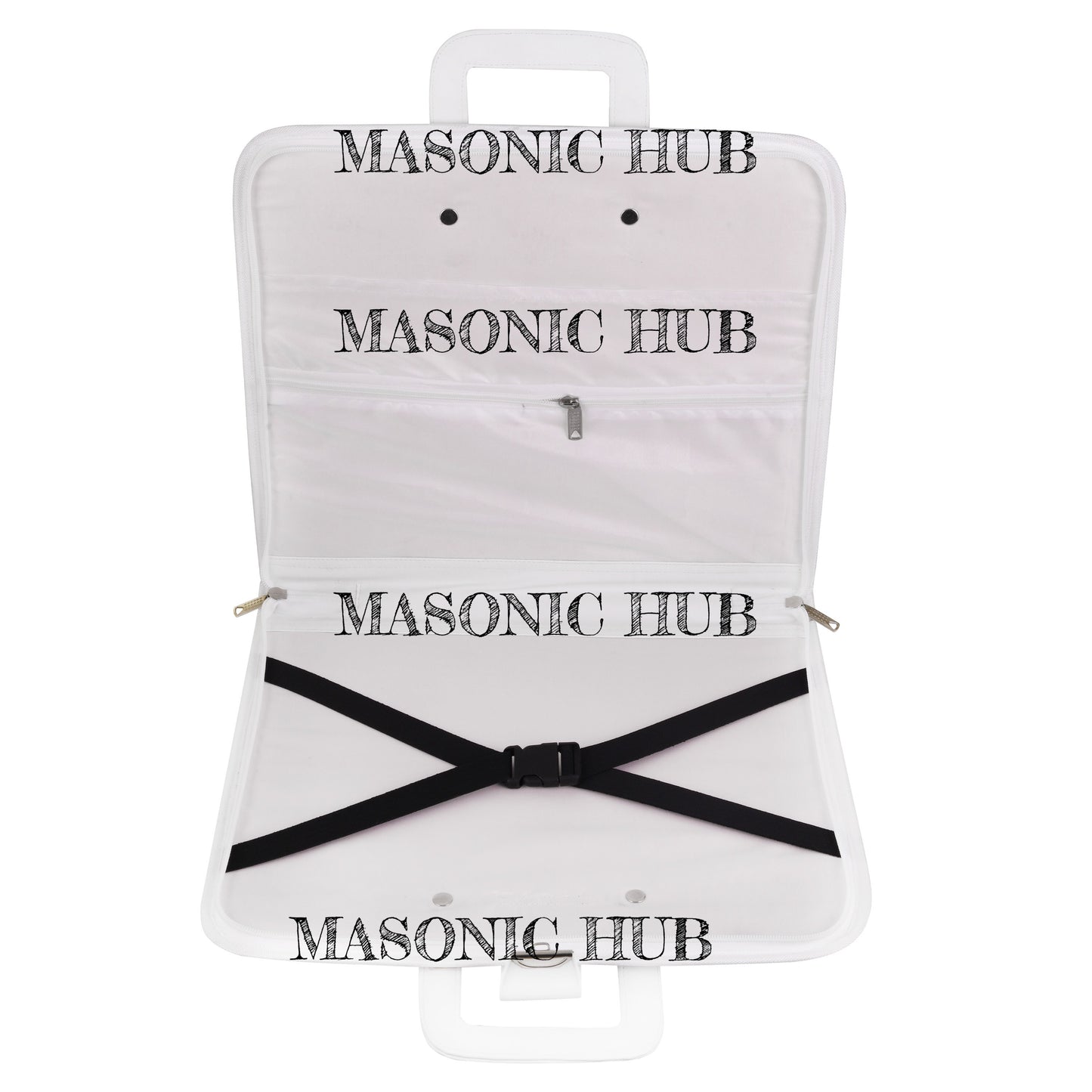 Masonic Regalia White Faux Leather Masonic Apron Soft Case with Handle