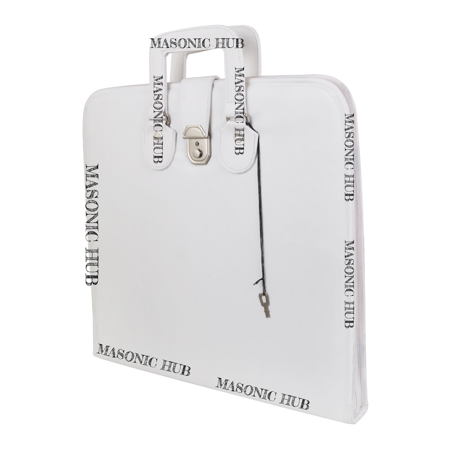 Masonic Regalia White Faux Leather Masonic Apron Soft Case with Handle