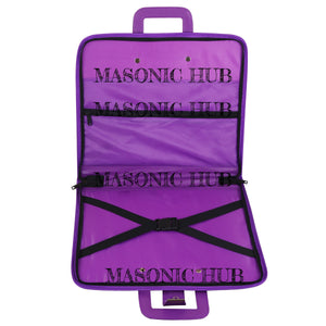 Masonic Regalia Purple Faux Leather Masonic Apron Soft Case with Handle Masonic Hub