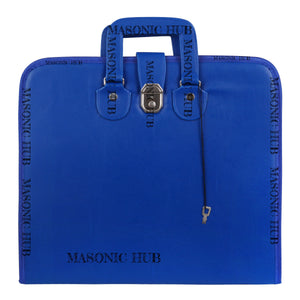 Masonic Regalia Blue Faux Leather Masonic Apron Soft Case with Handle Masonic Hub
