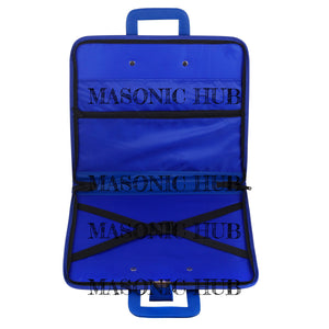 Masonic Regalia Blue Faux Leather Masonic Apron Soft Case with Handle Masonic Hub