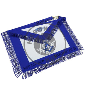 Masonic Regalia Apron – Master Mason Blue Lodge Apron with Embroidery & Fringe Masonic Hub