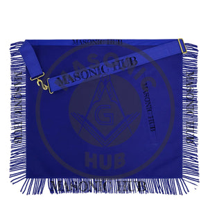 Masonic Regalia Apron – Master Mason Blue Lodge Apron with Embroidery & Fringe Masonic Hub