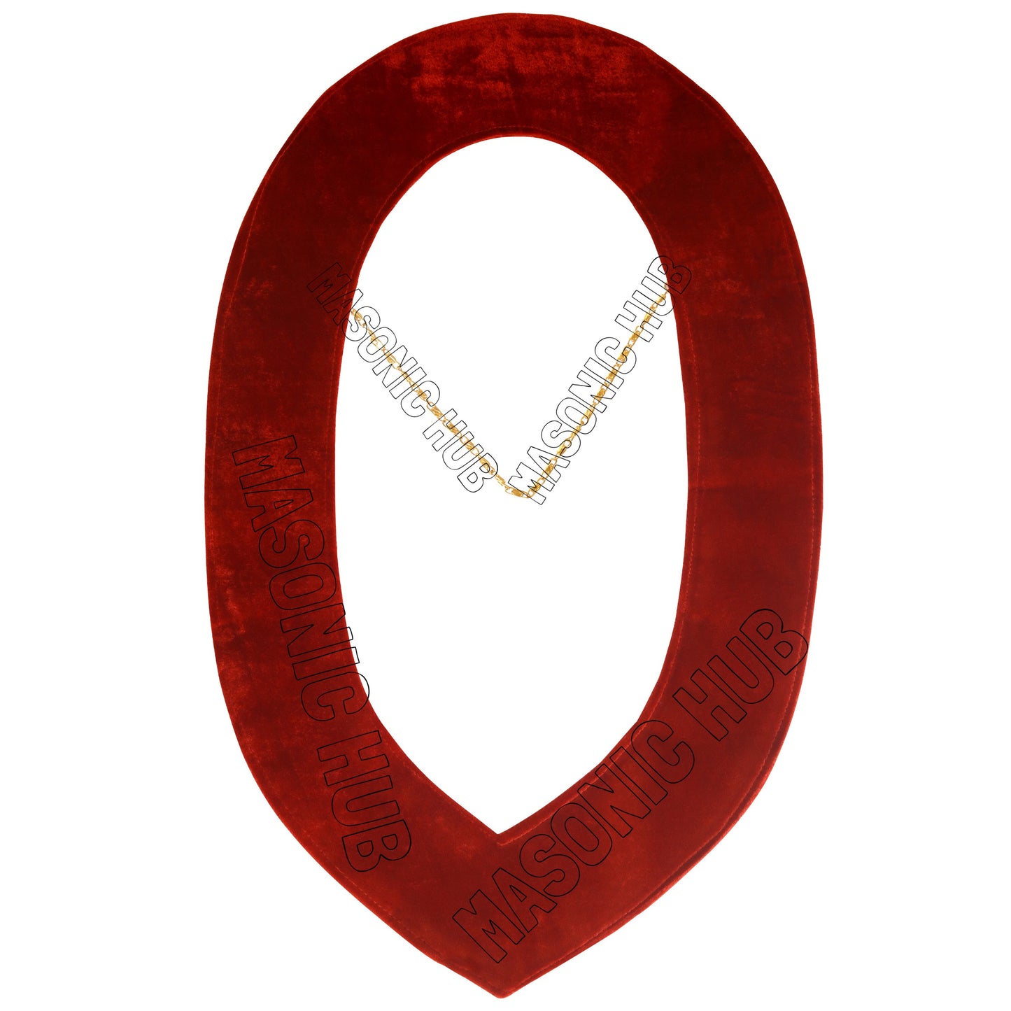 MASONIC SHRINER LOGO CHAIN COLLAR CASE WITH CHAIN COLAR & GLOVES + FREE JEWEL