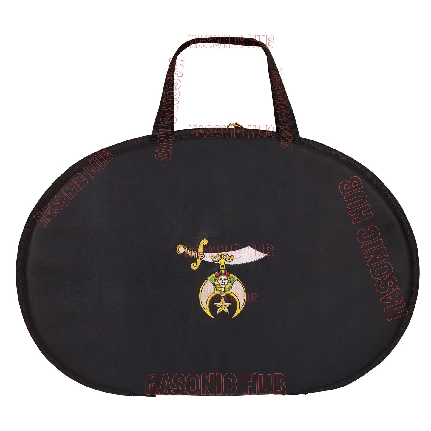 MASONIC SHRINER LOGO CHAIN COLLAR CASE WITH CHAIN COLAR & GLOVES + FREE JEWEL