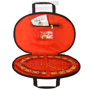 MASONIC SHRINER LOGO CHAIN COLLAR CASE WITH CHAIN COLAR & GLOVES + FREE JEWEL Masonic Hub