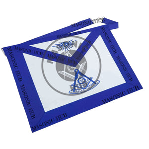 Masonic Past Master Apron – Embroidered with Metallic Silver Threads & Fringe Masonic Hub