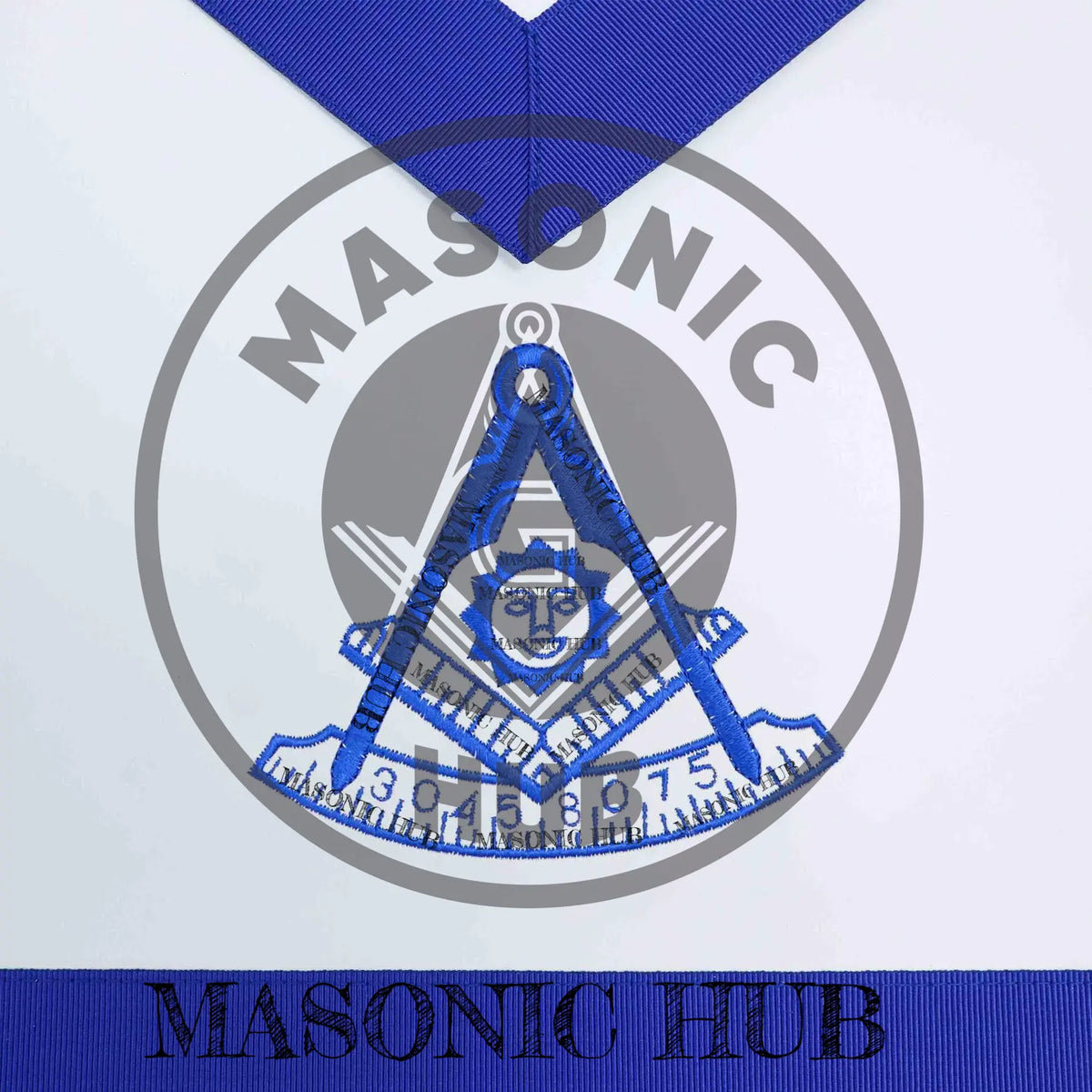 Masonic Past Master Apron – Embroidered with Metallic Silver Threads & Fringe Masonic Hub