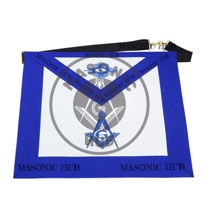 Masonic Regalia Aprons Master Mason Apron Blue Lodge With Embroidery 14"x16" Masonic Hub