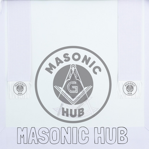 Masonic Past Master Apron – Freemason All White Fringe Regalia with Embroidery Masonic Hub