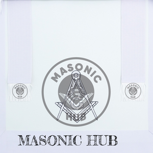 Masonic Regalia All White Master Mason Apron Blue Lodge With Embroidery- Fringe Masonic Hub