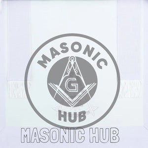 Masonic Past Master Apron – Compass & Quadrant with Sun Embroidered & Fringe Masonic Hub