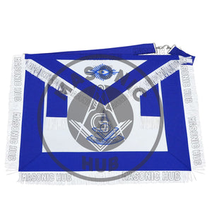Masonic Past Master Apron – Embroidered with Metallic Silver Threads & Fringe Masonic Hub