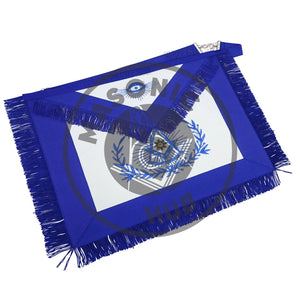 Past Master Masonic Regalia Apron with Wreath Faux Leather, Machine Embroidered Masonic Hub
