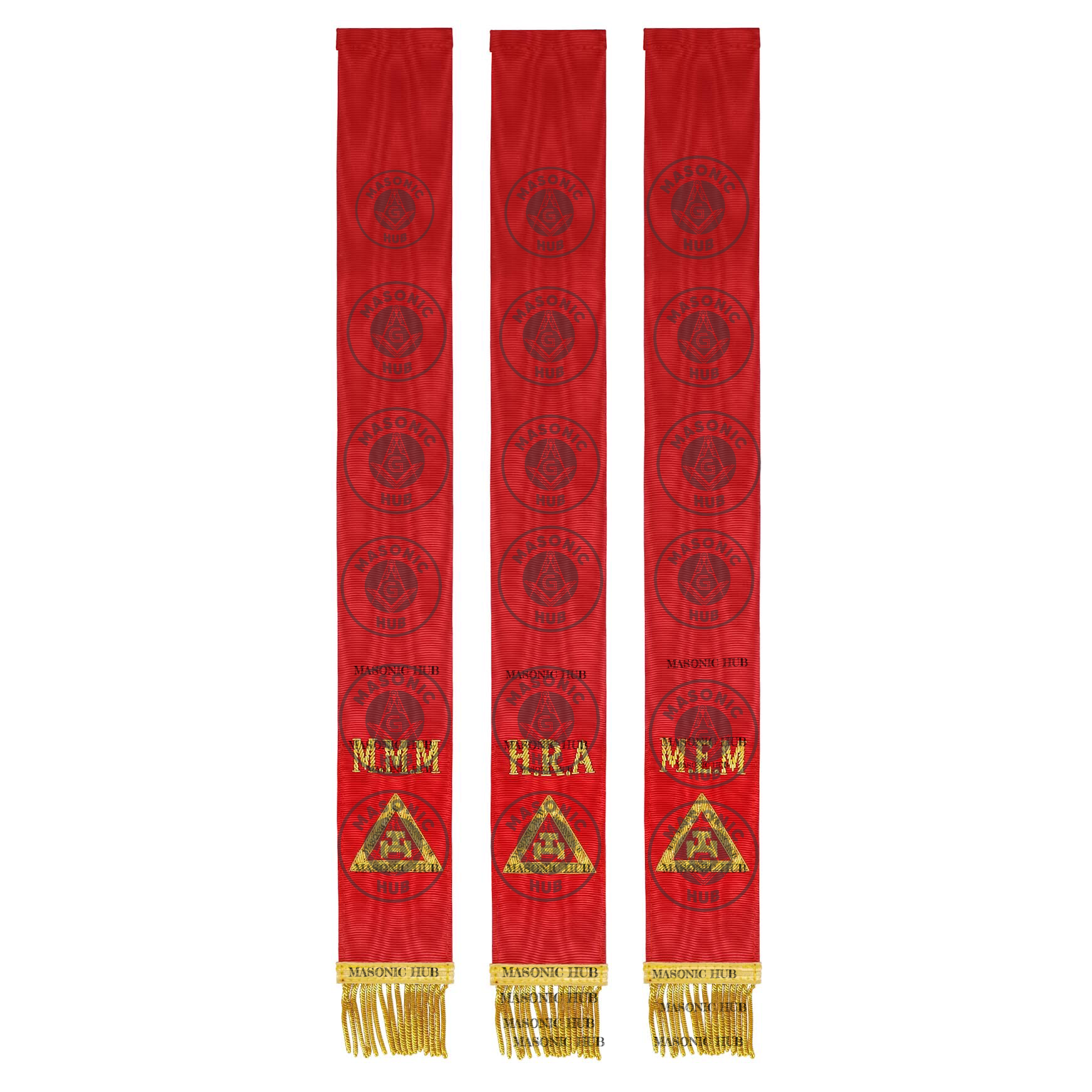 Freemason Bible Ribbon Markers – Royal Arch MMM RAM MEM Degrees Masonic Regalia