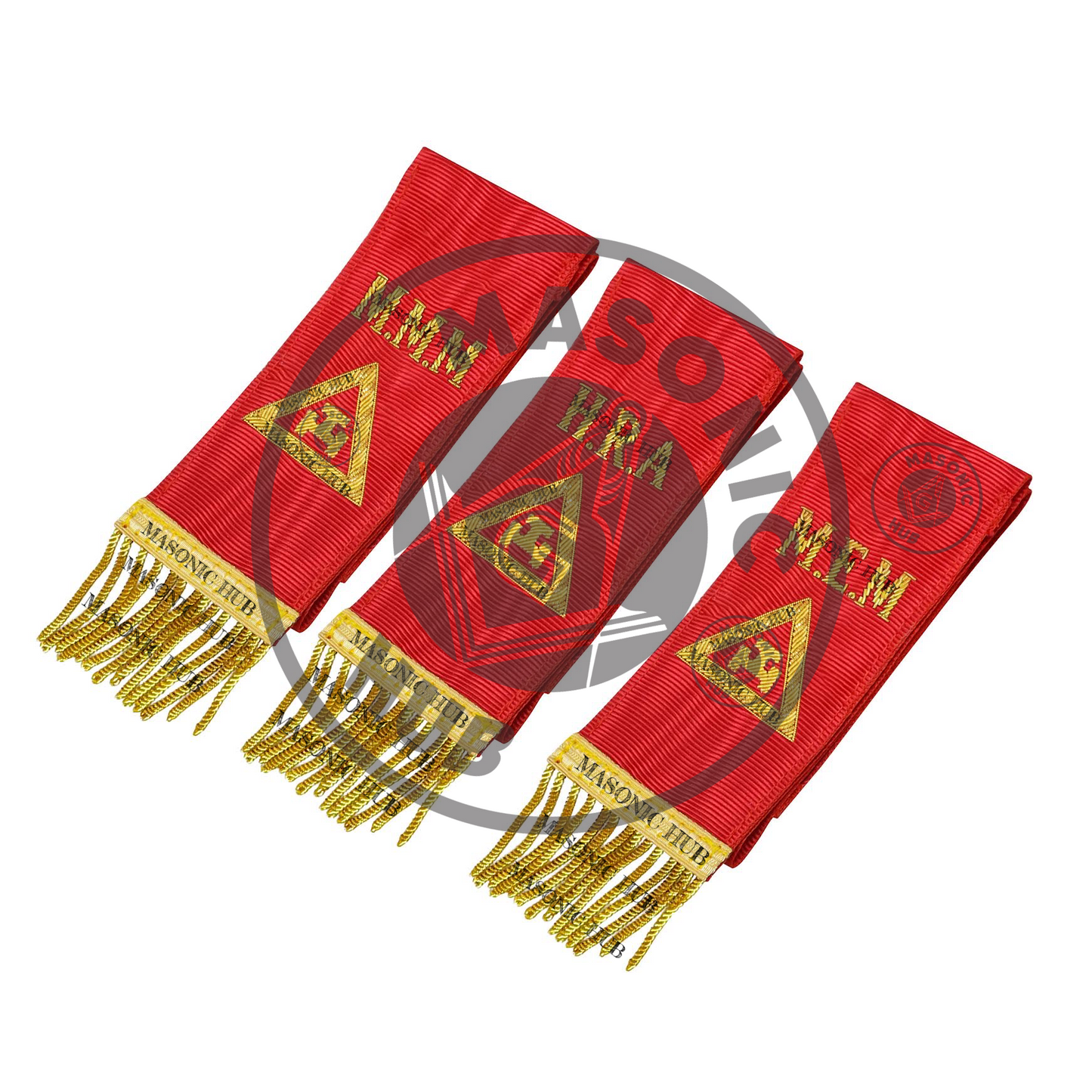 Freemason Bible Ribbon Markers – Royal Arch MMM RAM MEM Degrees Masonic Regalia