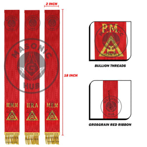 Freemason Bible Ribbon Markers – Royal Arch MMM RAM MEM Degrees Masonic Regalia Masonic Hub