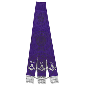 Masonic Bible Markers Hand Embroidered Purple Ribbon & Silver Bullion Threads Masonic Hub