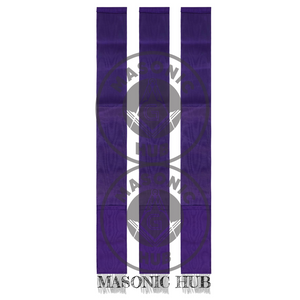 Masonic Bible Markers Hand Embroidered Purple Ribbon & Silver Bullion Threads Masonic Hub