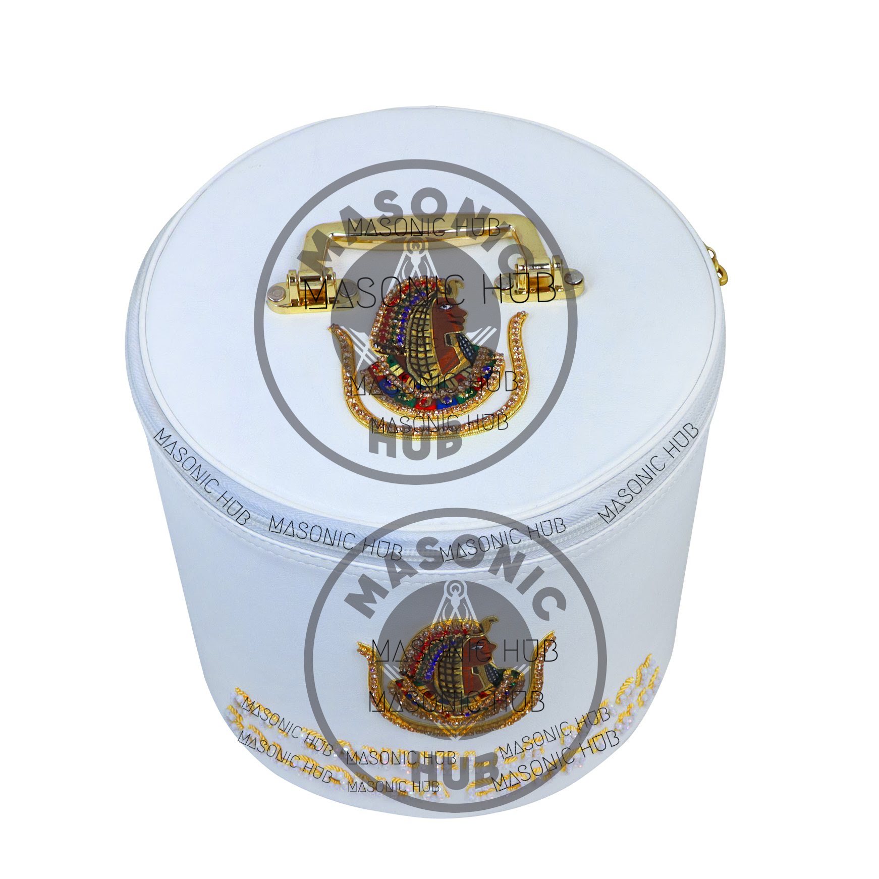 Custom Deluxe Daughters of Isis Fez Case – Personalized Name & Court Embroidery Masonic Hub