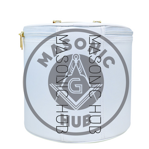 Handmade White Fez Case for Daughters of Isis – Premium Masonic Regalia Storage Masonic Hub