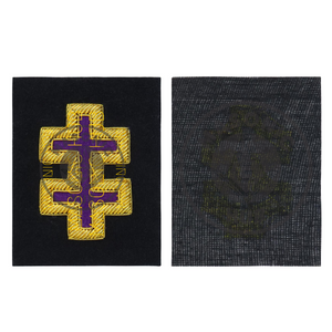 Officer of Encampment KT Frock Coat Sleeve Patch Bullion Embroidery Masonic Hub