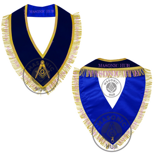 Masonic Master Mason Collar – Blue Velvet Blue Lodge Officer Freemason Regalia Masonic Hub