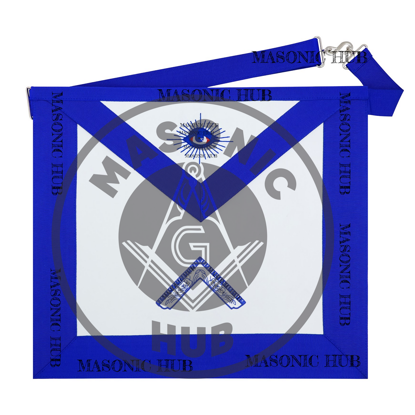 Masonic Blue Lodge Handmade Worshipful Master Lambskin Apron with All-Seeing Eye