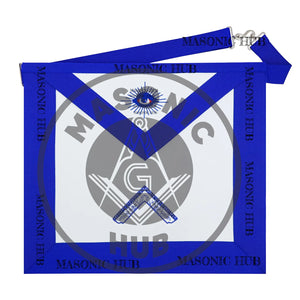 Masonic Blue Lodge Handmade Worshipful Master Lambskin Apron with All-Seeing Eye Masonic Hub