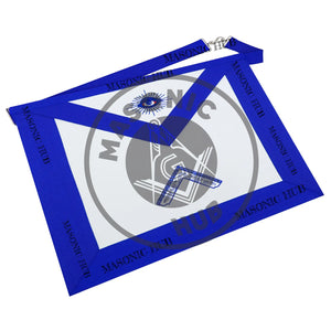Masonic Blue Lodge Handmade Worshipful Master Lambskin Apron with All-Seeing Eye Masonic Hub