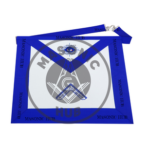 Masonic Blue Lodge Handmade Worshipful Master Lambskin Apron with Collar + Jewel Masonic Hub
