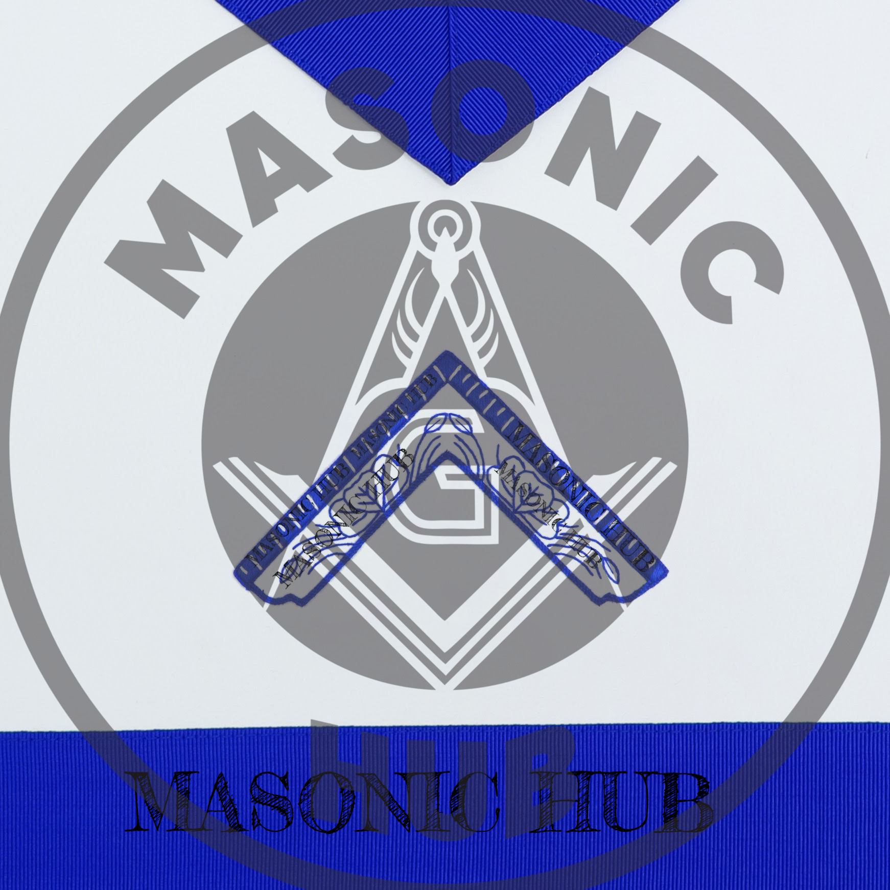 Masonic Blue Lodge Handmade Worshipful Master Lambskin Apron with All-Seeing Eye Masonic Hub