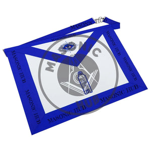Masonic Blue Lodge Handmade Junior Warden Lambskin Apron with All-Seeing Eye Masonic Hub