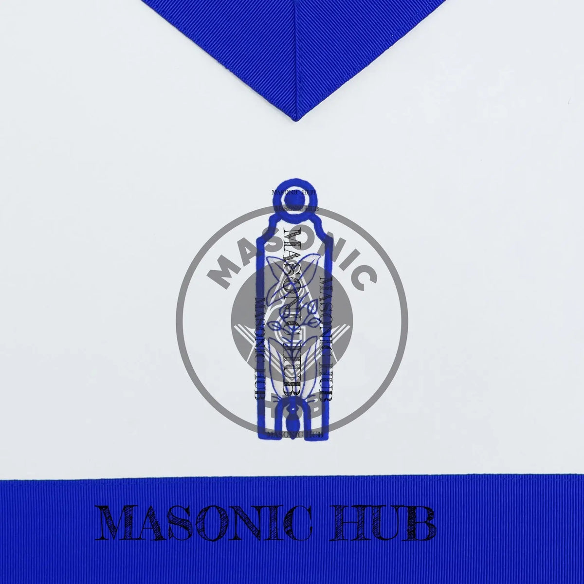 Masonic Blue Lodge Handmade Junior Warden Lambskin Apron with All-Seeing Eye Masonic Hub