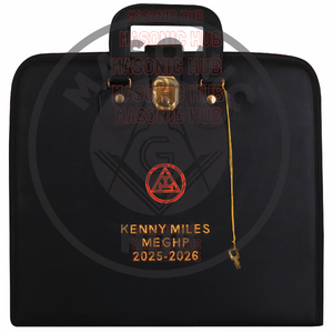 Custom Royal Arch Masonic Apron Case – Hand-Embroidered Regalia Storage with Handle Masonic Hub