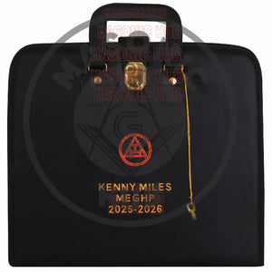 Custom Royal Arch Masonic Apron Case – Hand-Embroidered Regalia Storage with Handle Masonic Hub