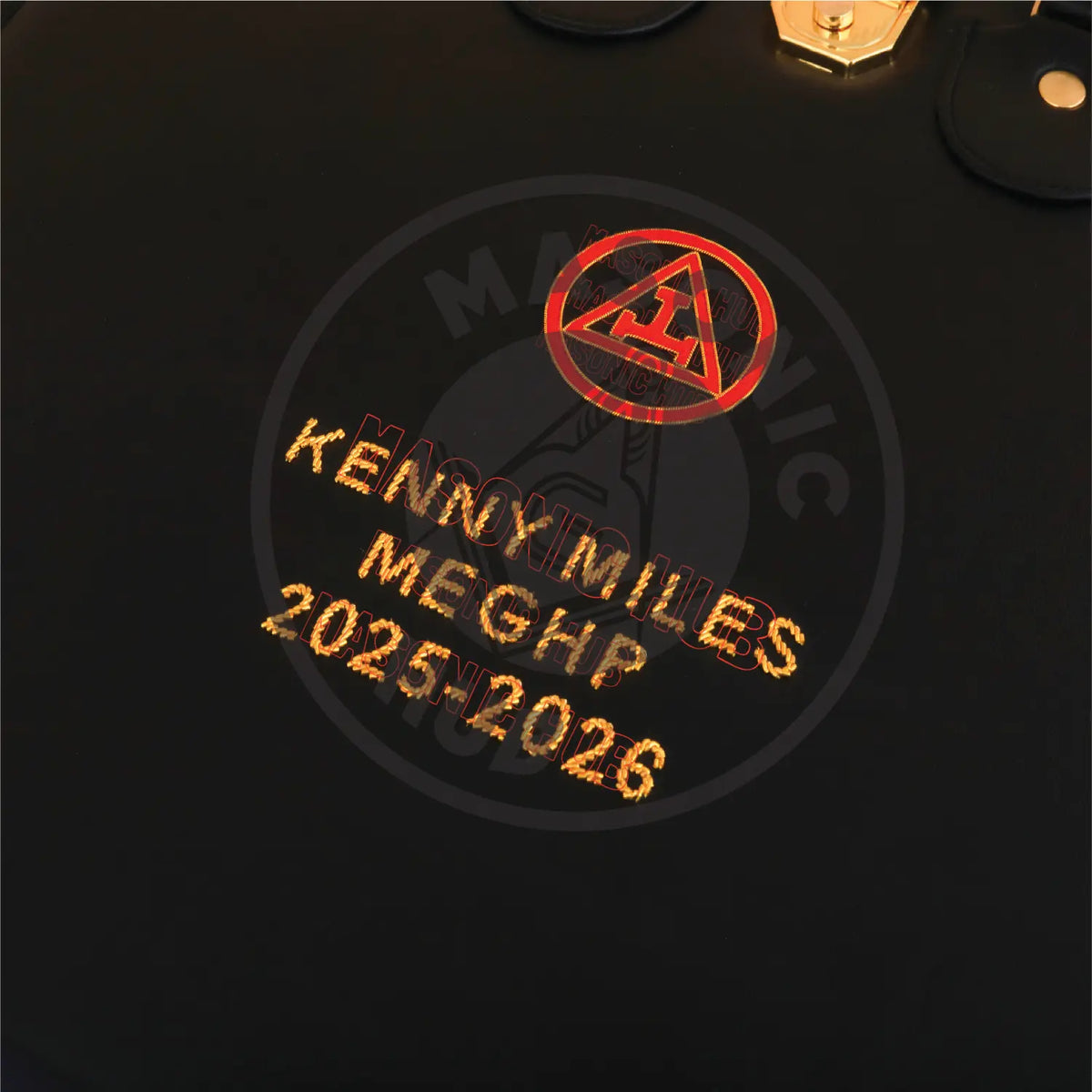 Custom Royal Arch Masonic Apron Case – Hand-Embroidered Regalia Storage with Handle Masonic Hub
