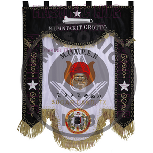 Custom M.O.V.P.E.R. Grotto Banner Flag – Gold Fringe – Personalized Lodge Display Masonic Hub