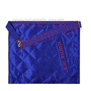 Masonic Regalia Blue Lodge Treasurer Apron & Chain Collar with Jewel Masonic Hub
