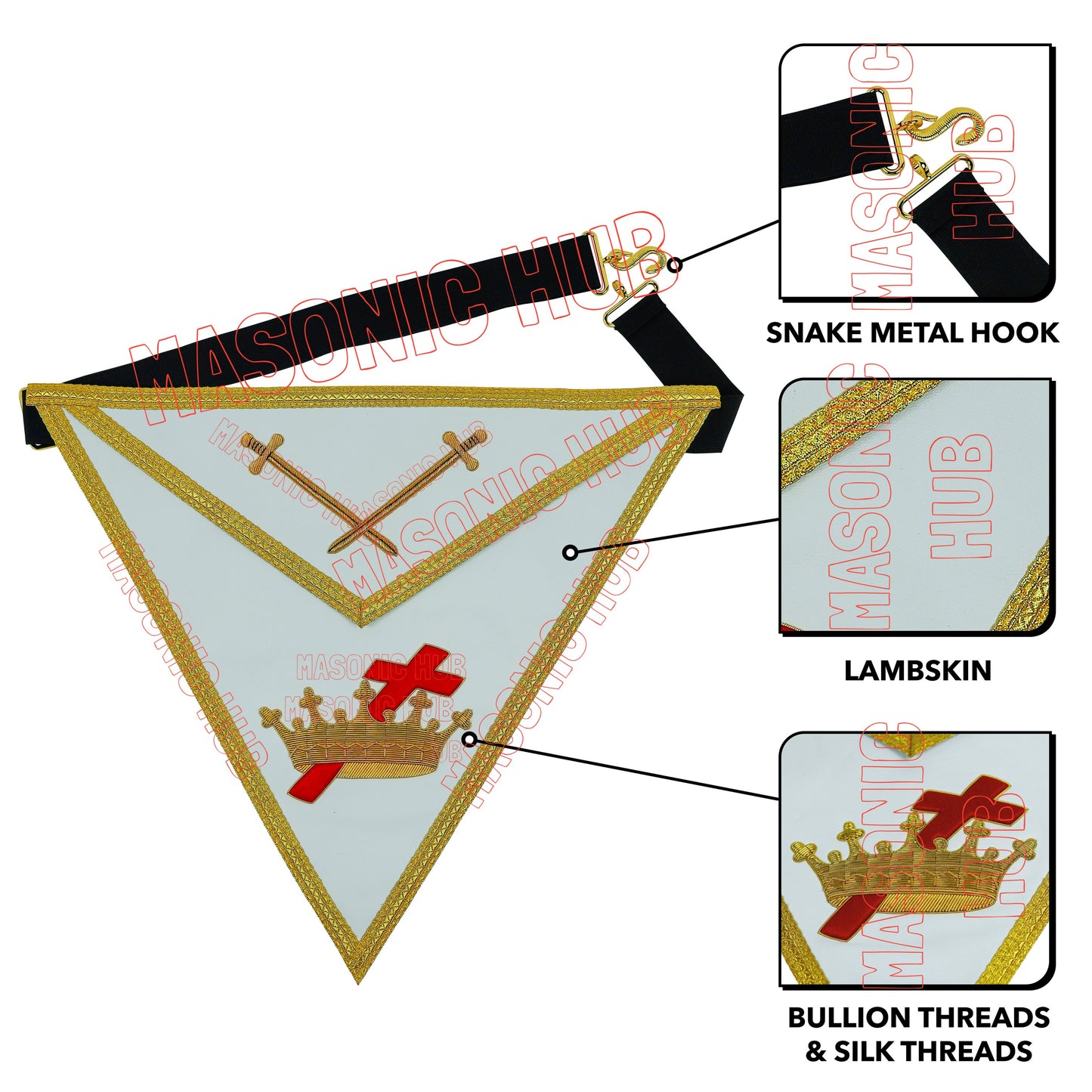 Knight Templar Lambskin Apron – A True Symbol of Brotherhood