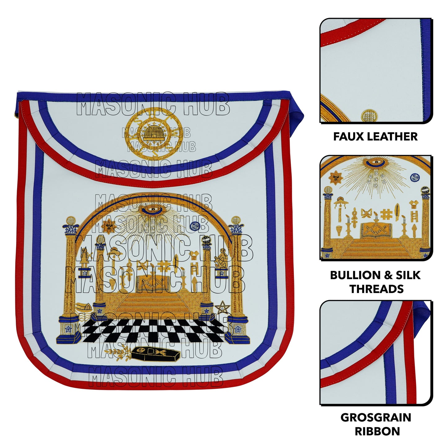 Masonic Legacy of Bro George Washington Masonic Apron Handcrafted for Freemason