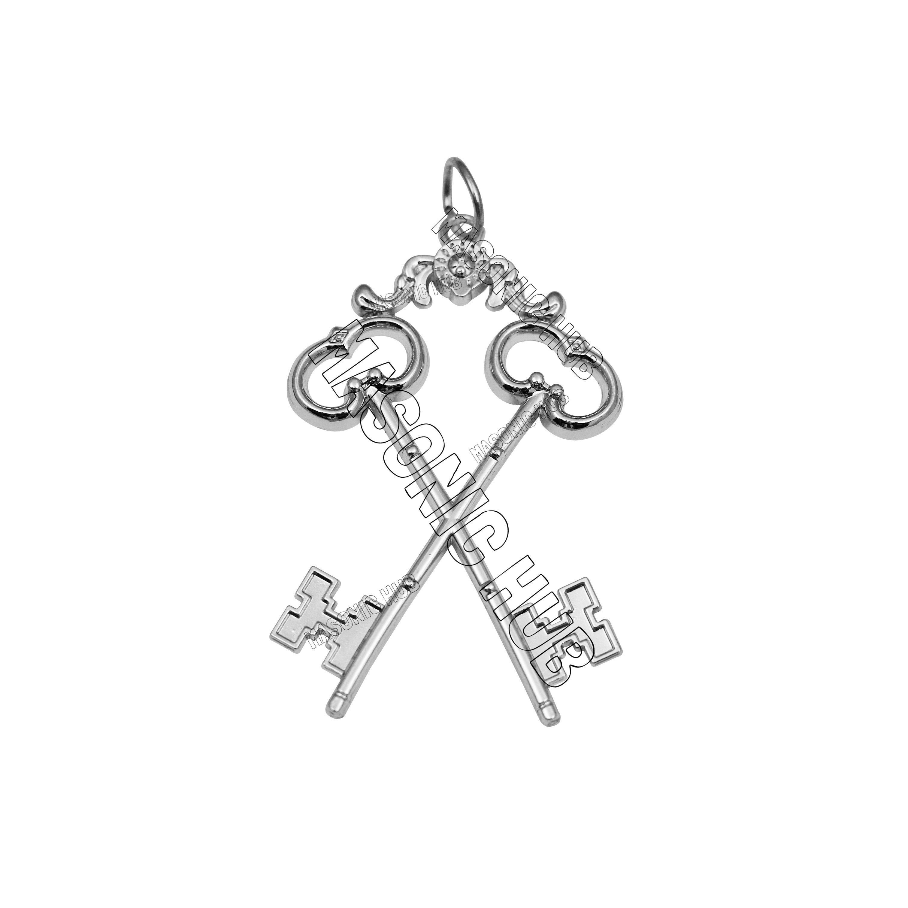 Masonic TREASURER Apron With Chain Collar & Gloves - Blue Lodge Officer Regalia Masonic Hub
