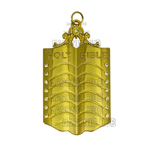 Masonic Regalia Blue Lodge Chaplain Apron & Chain Collar with Free Jewel Masonic Hub