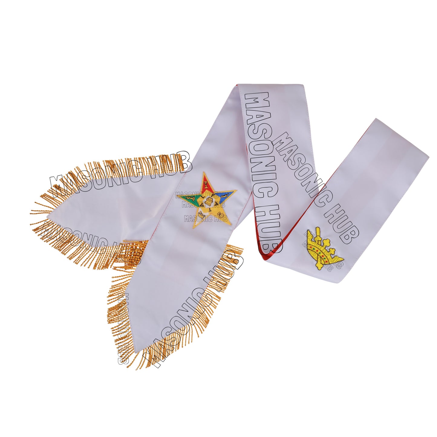 Handcrafted Masonic Order of Eastern Star (OES) Complete Sash Set – Set of 5