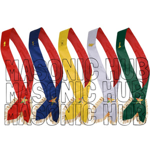 Handcrafted Masonic Order of Eastern Star (OES) Complete Sash Set – Set of 5 Masonic Hub