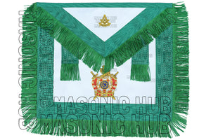 Handcrafted Masonic DeMolay Apron – 100% Lambskin Freemason Regalia with Past Master Emblem Flap Masonic Hub